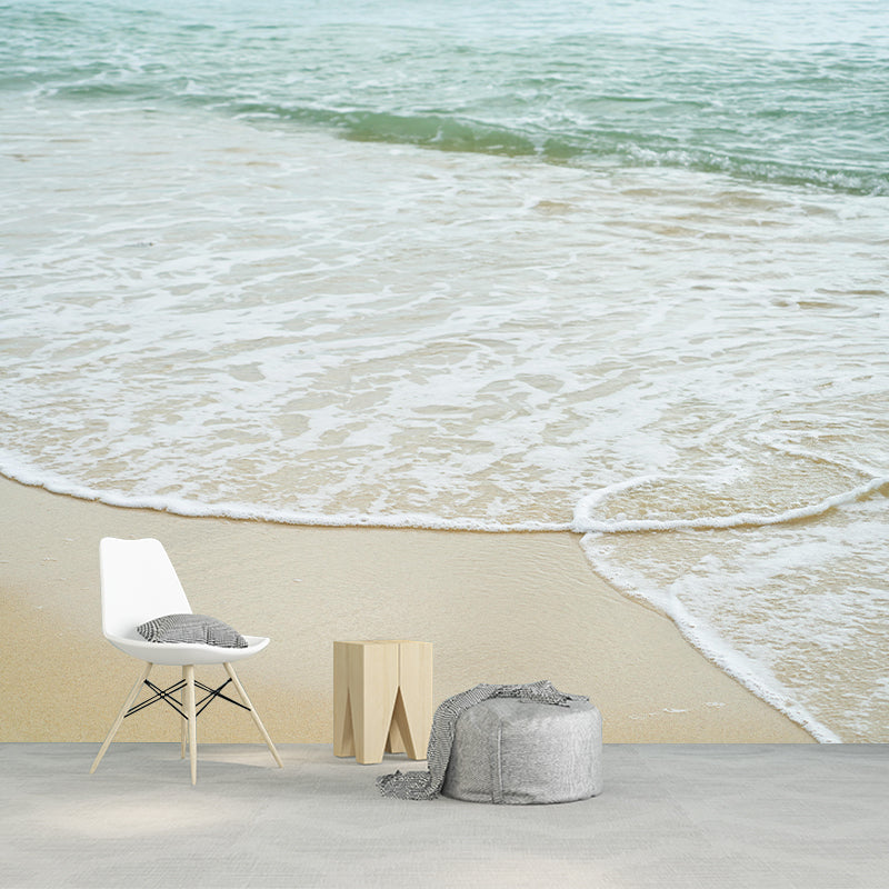 Contemporary Sea Wall Mural Environment Friendly Wallpaper for Sitting Room
