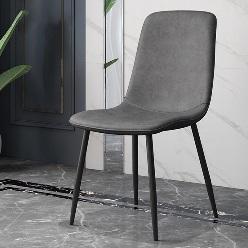 Moderne stijl faux lederen stoelen stevige achterste dinerkant -stoel voor thuisgebruik