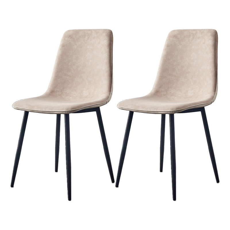 Moderne stijl faux lederen stoelen stevige achterste dinerkant -stoel voor thuisgebruik