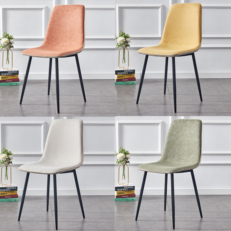Moderne stijl faux lederen stoelen stevige achterste dinerkant -stoel voor thuisgebruik