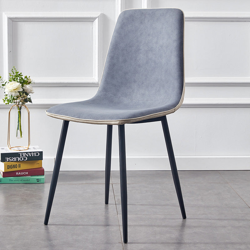 Moderne stijl faux lederen stoelen stevige achterste dinerkant -stoel voor thuisgebruik