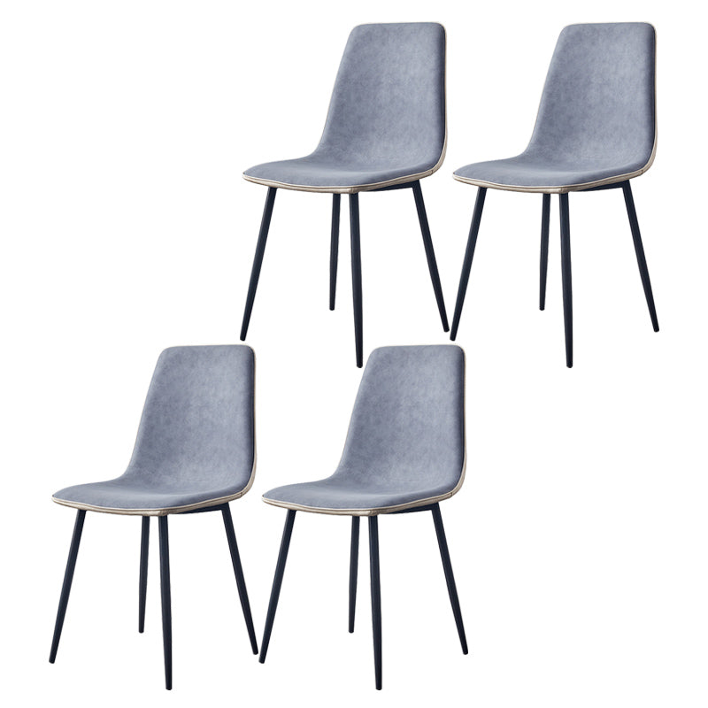Moderne stijl faux lederen stoelen stevige achterste dinerkant -stoel voor thuisgebruik