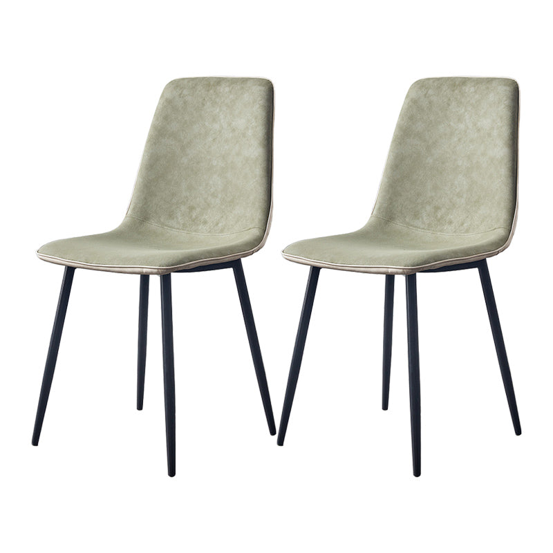 Moderne stijl faux lederen stoelen stevige achterste dinerkant -stoel voor thuisgebruik