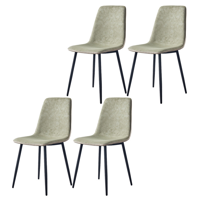 Moderne stijl faux lederen stoelen stevige achterste dinerkant -stoel voor thuisgebruik