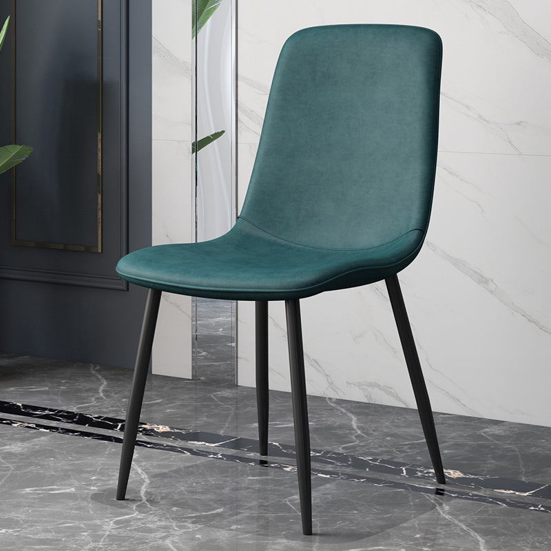Moderne stijl faux lederen stoelen stevige achterste dinerkant -stoel voor thuisgebruik