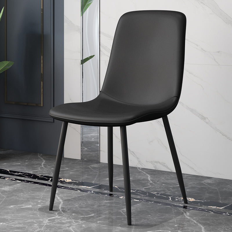 Moderne stijl faux lederen stoelen stevige achterste dinerkant -stoel voor thuisgebruik