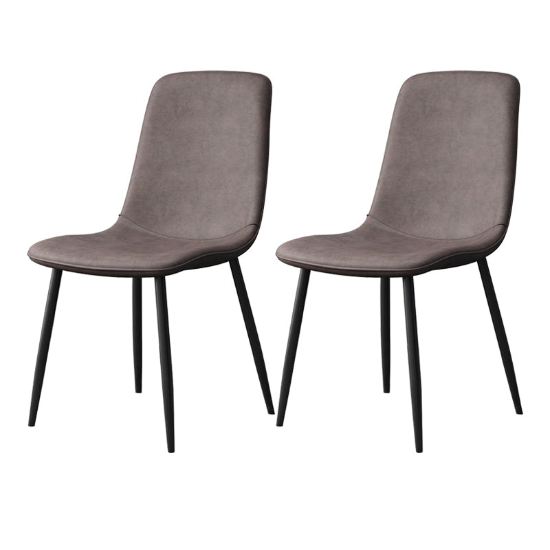 Moderne stijl faux lederen stoelen stevige achterste dinerkant -stoel voor thuisgebruik