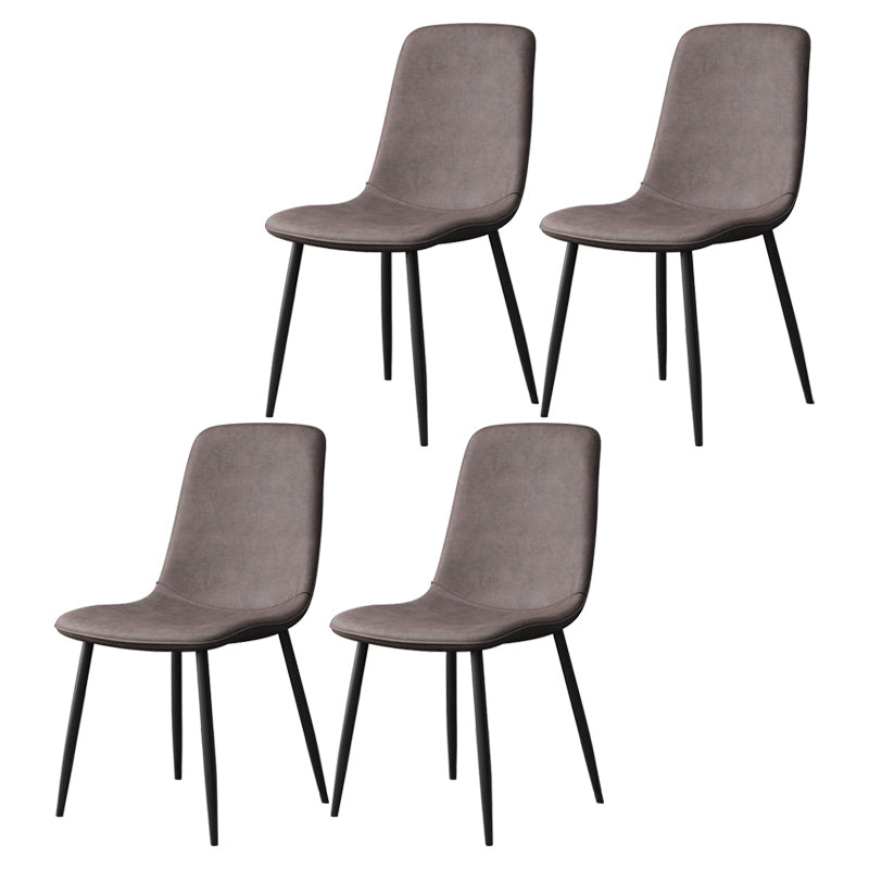 Moderne stijl faux lederen stoelen stevige achterste dinerkant -stoel voor thuisgebruik