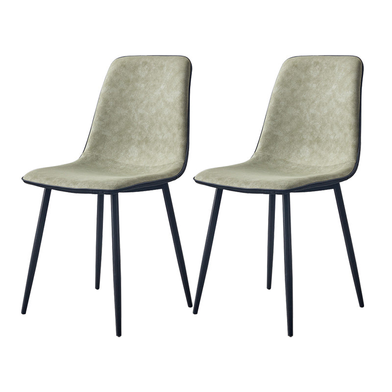Moderne stijl faux lederen stoelen stevige achterste dinerkant -stoel voor thuisgebruik