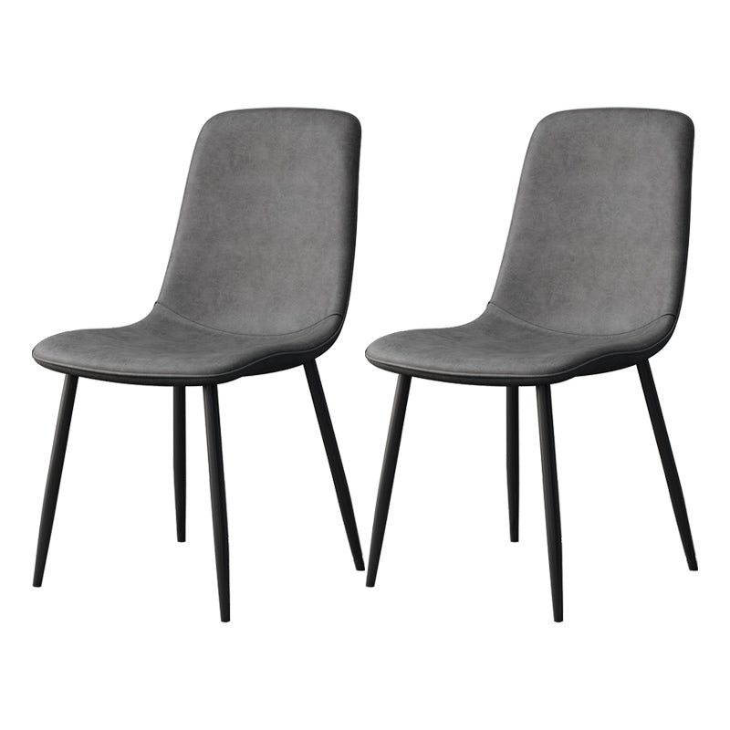 Moderne stijl faux lederen stoelen stevige achterste dinerkant -stoel voor thuisgebruik