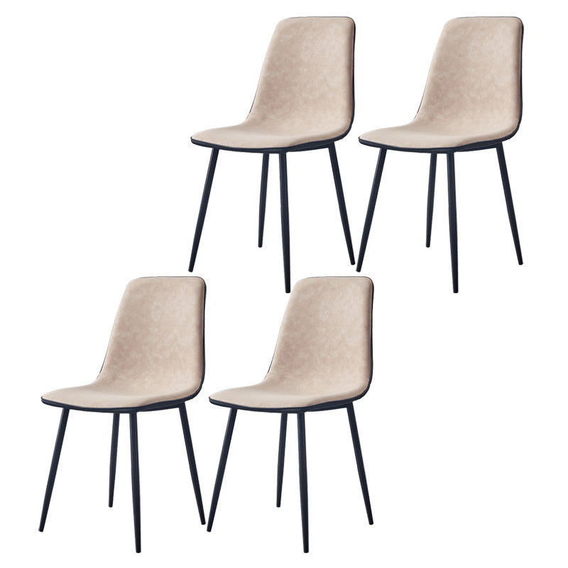 Moderne stijl faux lederen stoelen stevige achterste dinerkant -stoel voor thuisgebruik