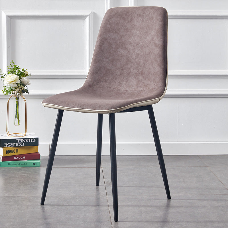 Moderne stijl faux lederen stoelen stevige achterste dinerkant -stoel voor thuisgebruik