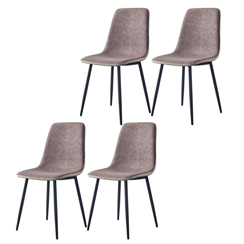 Moderne stijl faux lederen stoelen stevige achterste dinerkant -stoel voor thuisgebruik