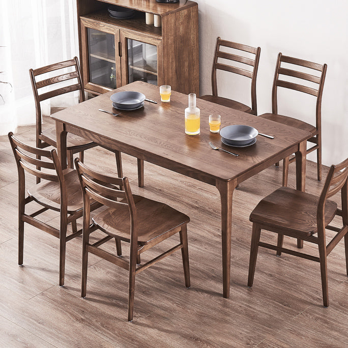 Chaise arrière contemporaine de 18 '' Wide Wood Dining Claid Back pour usage à domicile