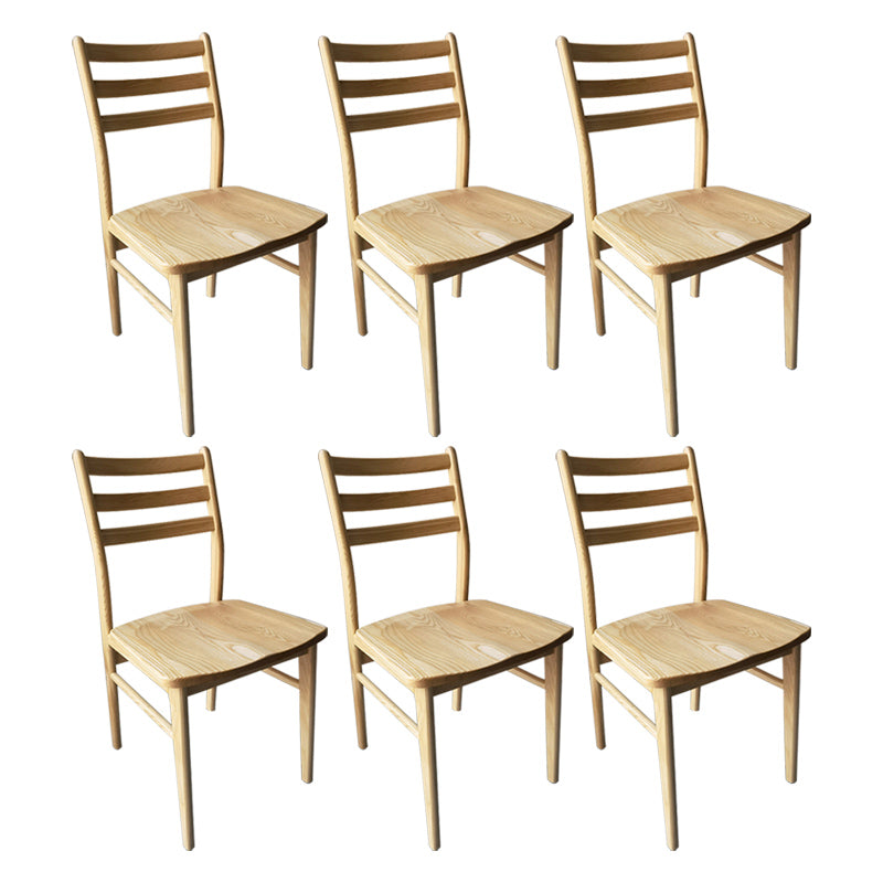 Chaise arrière contemporaine de 18 '' Wide Wood Dining Claid Back pour usage à domicile