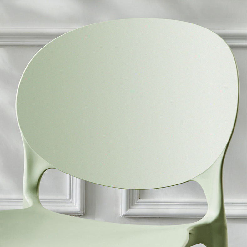 Plastic Contemporary Dining Room Chairs Matte Finish Open Back Dining Side Chairs