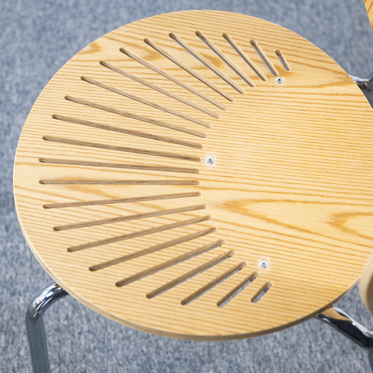 Ensemble de chaises de salle à manger de cuisine en bois de style moderne, chaises latérales à dossier ouvert