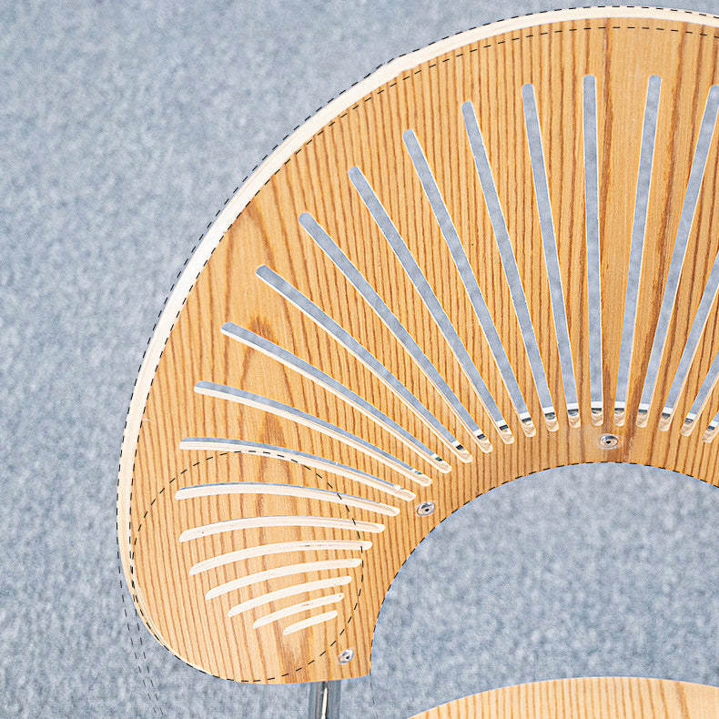 Ensemble de chaises de salle à manger de cuisine en bois de style moderne, chaises latérales à dossier ouvert