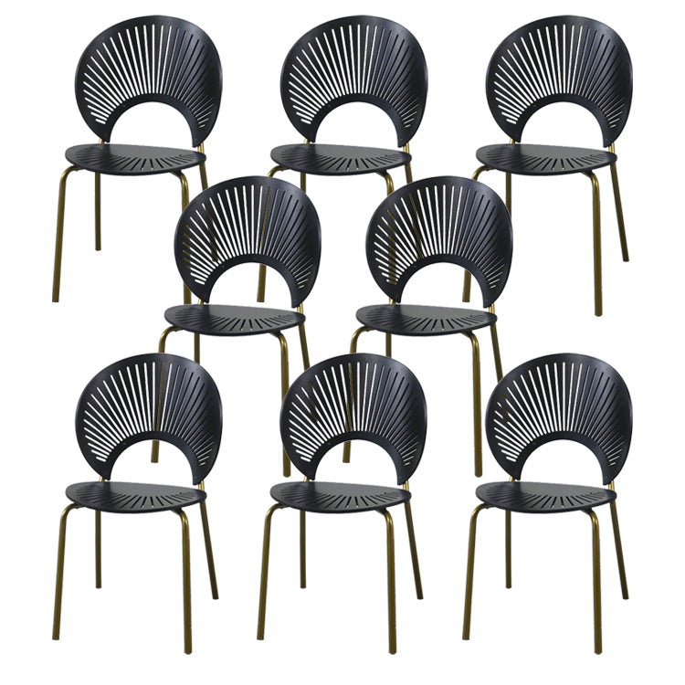 Ensemble de chaises de salle à manger de cuisine en bois de style moderne, chaises latérales à dossier ouvert