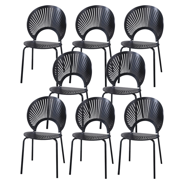 Ensemble de chaises de salle à manger de cuisine en bois de style moderne, chaises latérales à dossier ouvert