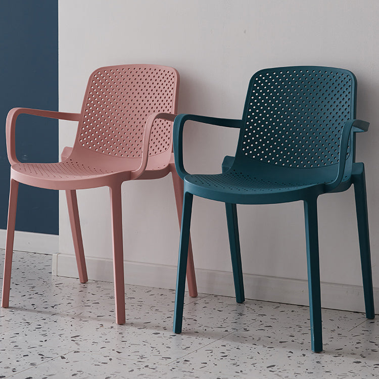 Fauteuil de salle à manger intérieur-extérieur moderne, fauteuil de salle à manger en plastique multicolore