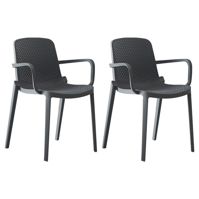 Fauteuil de salle à manger intérieur-extérieur moderne, fauteuil de salle à manger en plastique multicolore