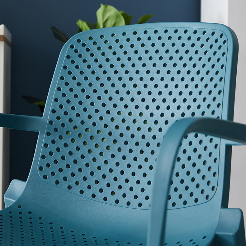 Fauteuil de salle à manger intérieur-extérieur moderne, fauteuil de salle à manger en plastique multicolore