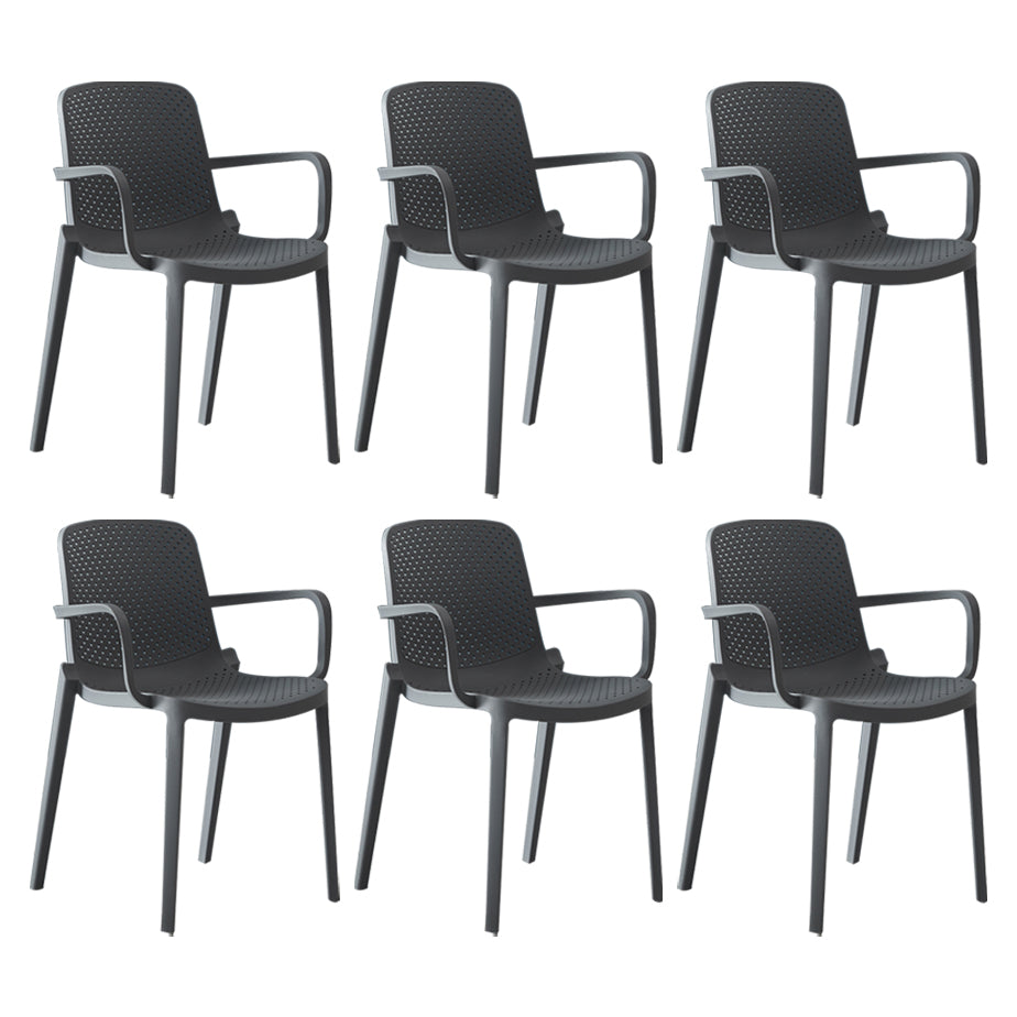 Fauteuil de salle à manger intérieur-extérieur moderne, fauteuil de salle à manger en plastique multicolore