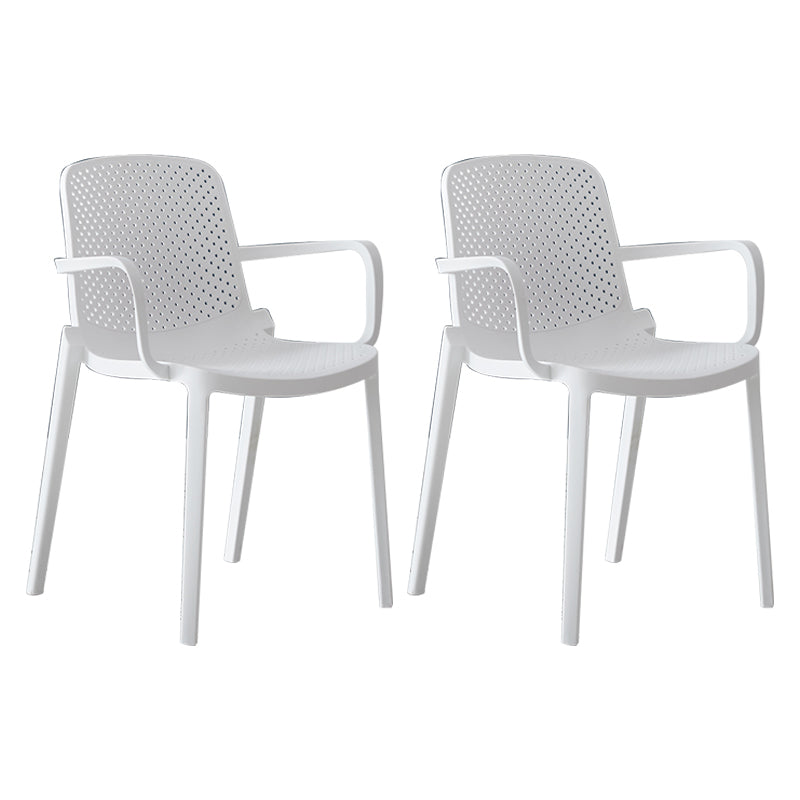 Fauteuil de salle à manger intérieur-extérieur moderne, fauteuil de salle à manger en plastique multicolore