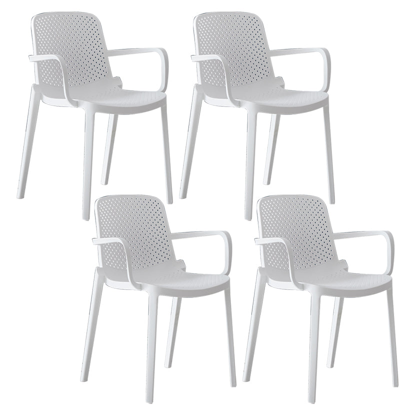 Fauteuil de salle à manger intérieur-extérieur moderne, fauteuil de salle à manger en plastique multicolore