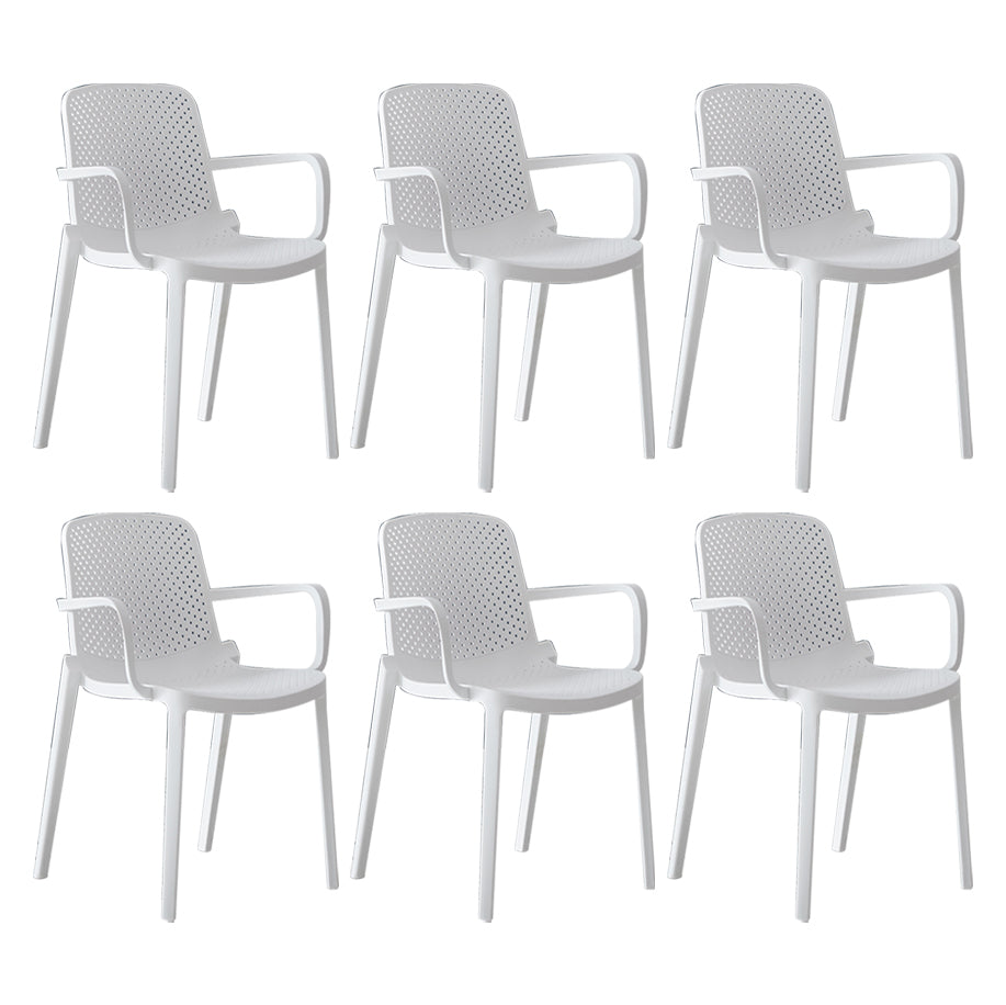 Fauteuil de salle à manger intérieur-extérieur moderne, fauteuil de salle à manger en plastique multicolore