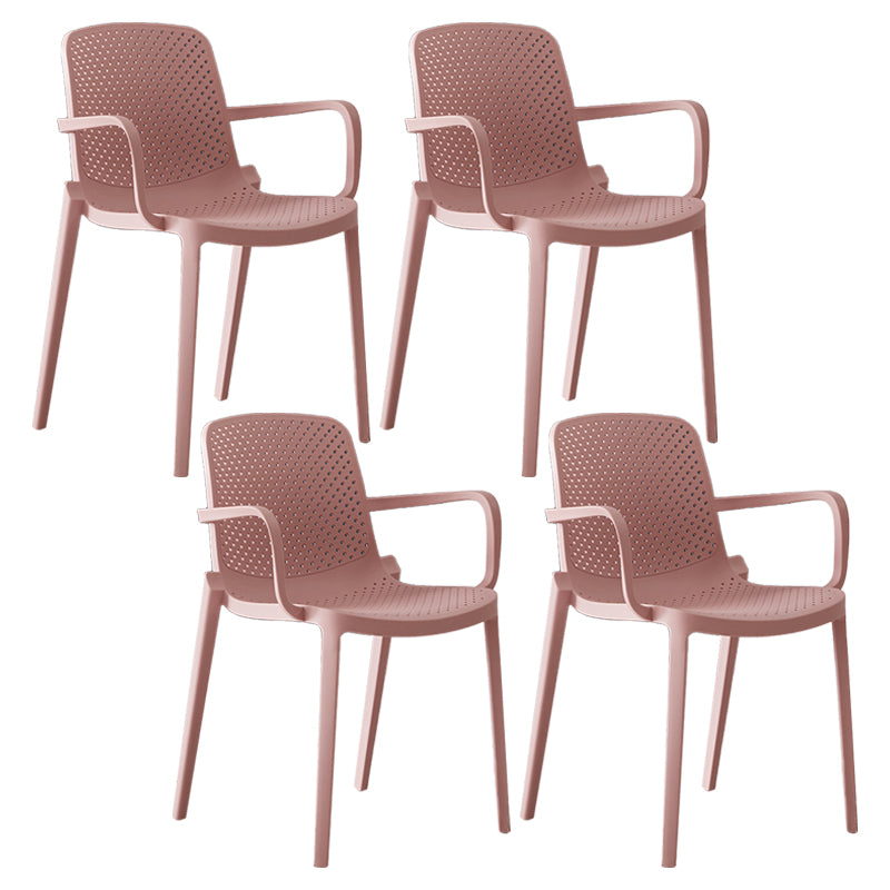 Fauteuil de salle à manger intérieur-extérieur moderne, fauteuil de salle à manger en plastique multicolore