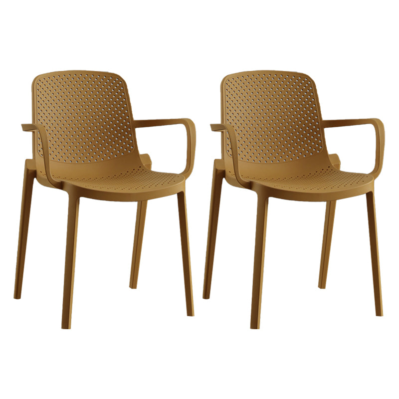 Fauteuil de salle à manger intérieur-extérieur moderne, fauteuil de salle à manger en plastique multicolore