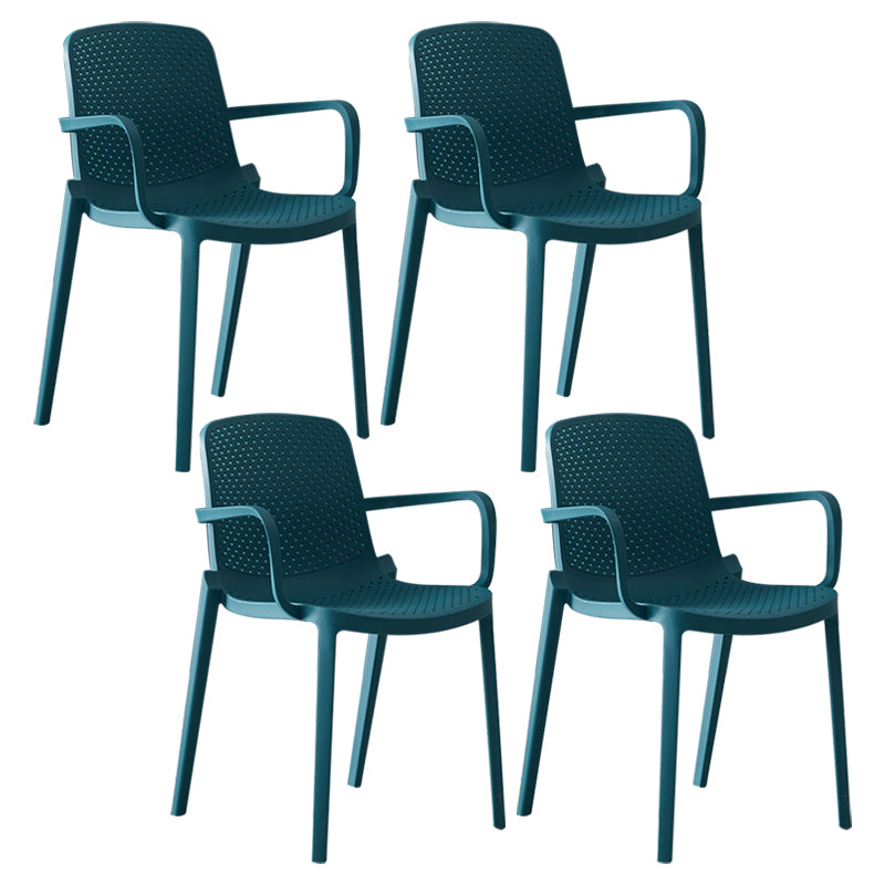 Fauteuil de salle à manger intérieur-extérieur moderne, fauteuil de salle à manger en plastique multicolore