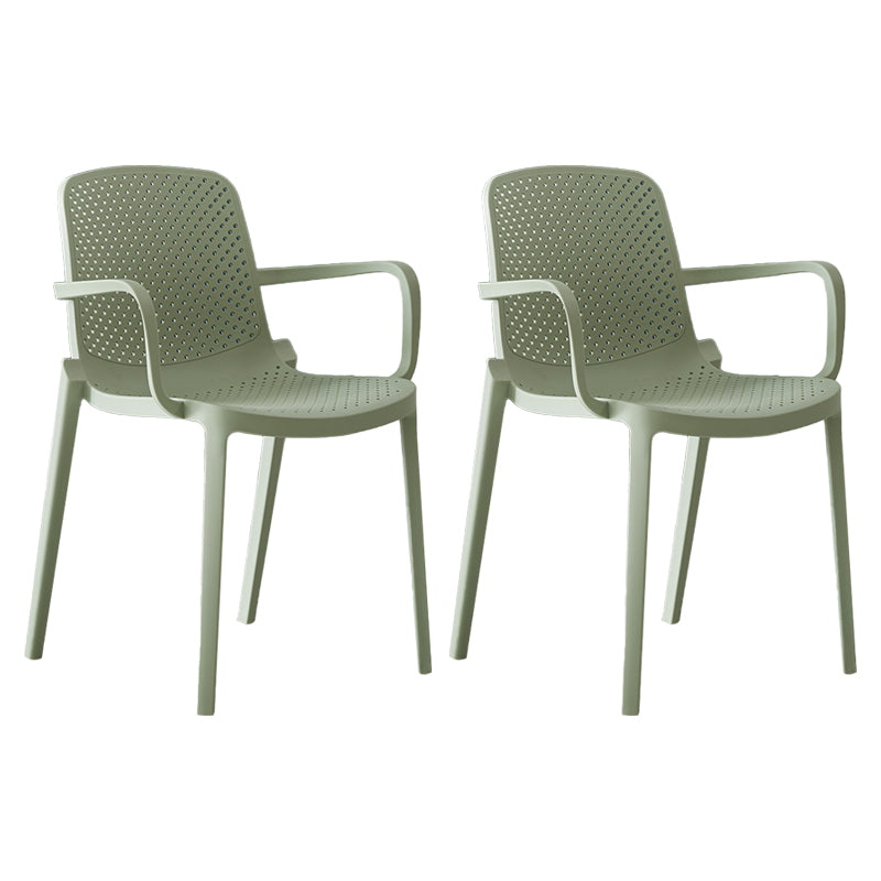 Fauteuil de salle à manger intérieur-extérieur moderne, fauteuil de salle à manger en plastique multicolore