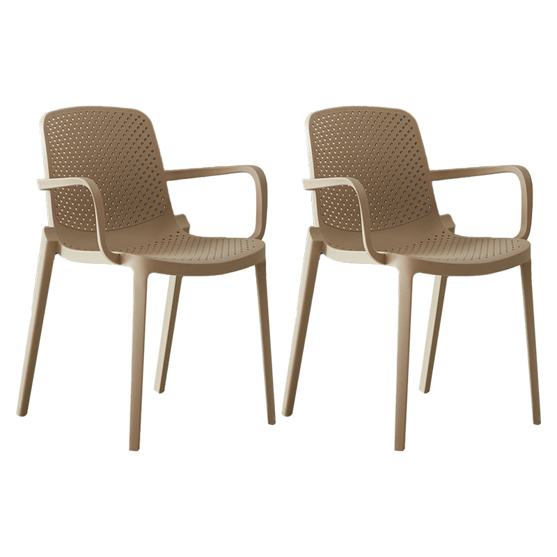Fauteuil de salle à manger intérieur-extérieur moderne, fauteuil de salle à manger en plastique multicolore