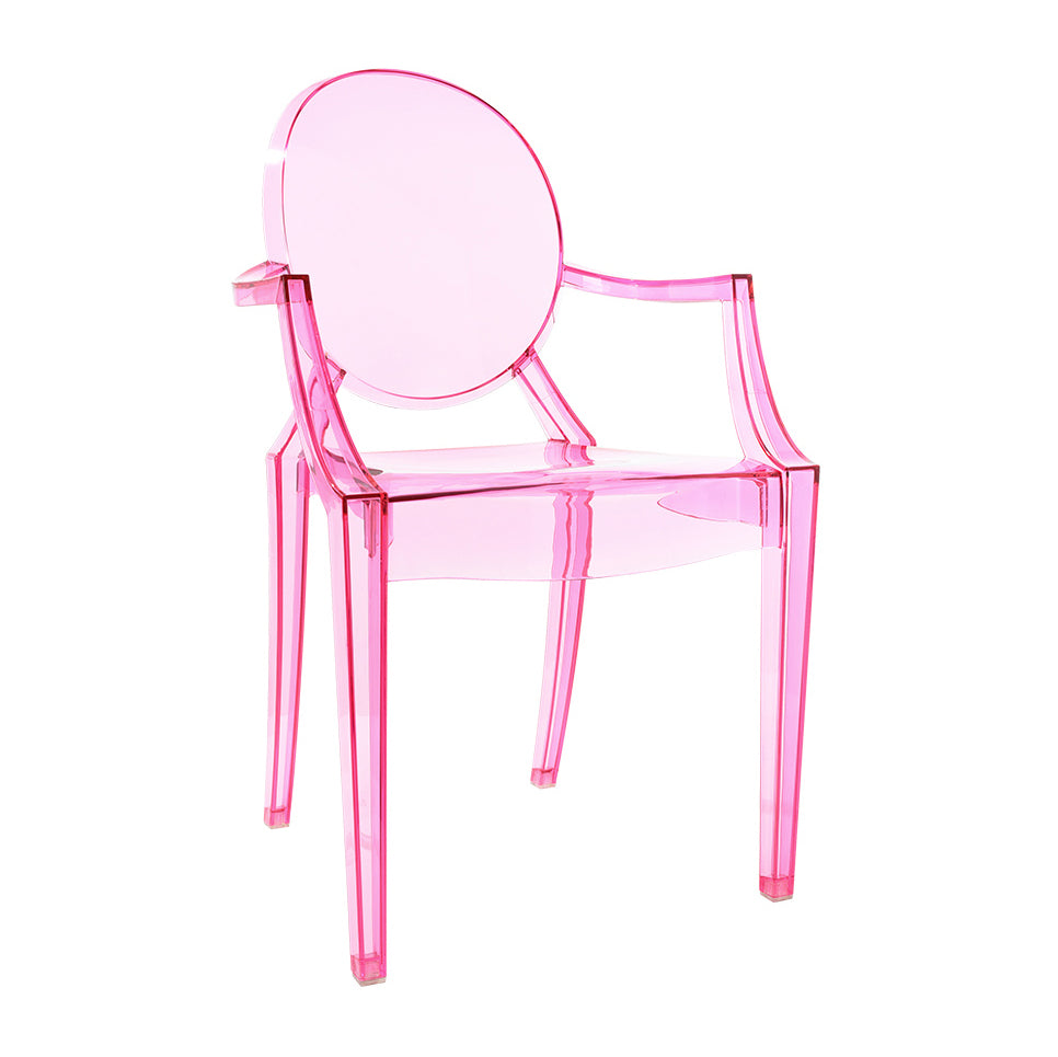 Scandinavian Plastic Dining Arm Chair Open Back Side Chair for Home Use