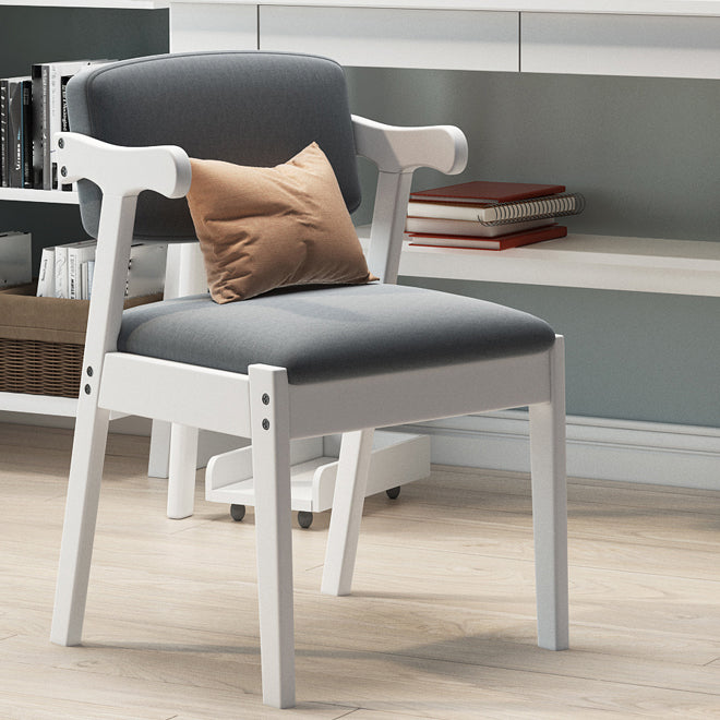 Silla de comedor de madera maciza con respaldo de apertura de cocina contemporánea