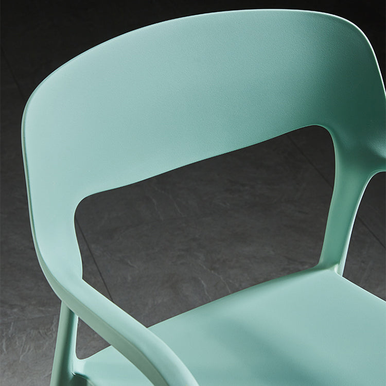 Plastic Open Back Stacking Arm Chair Contemporary Meeting Room Dining Chair