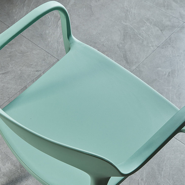 Plastic Open Back Stacking Arm Chair Contemporary Meeting Room Dining Chair