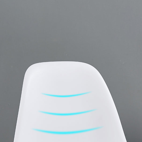 Contemporary Style Plastic Dining Chair Home Side Solid Back Chair for Kitchen