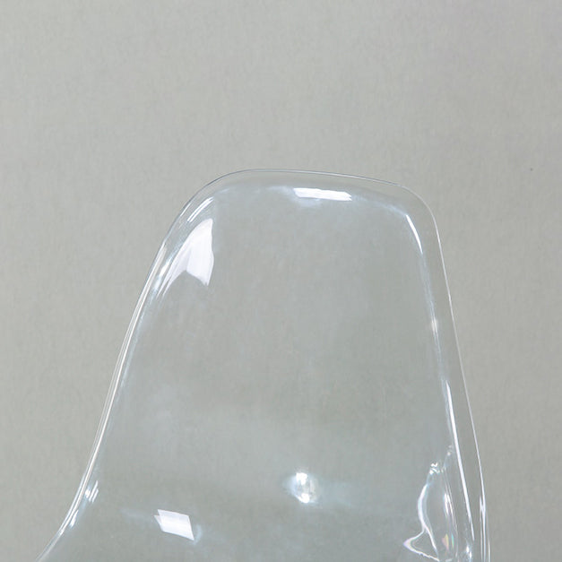 Glam Style Acrylic Side Chair Transparent Armless Dining Chairs for Home