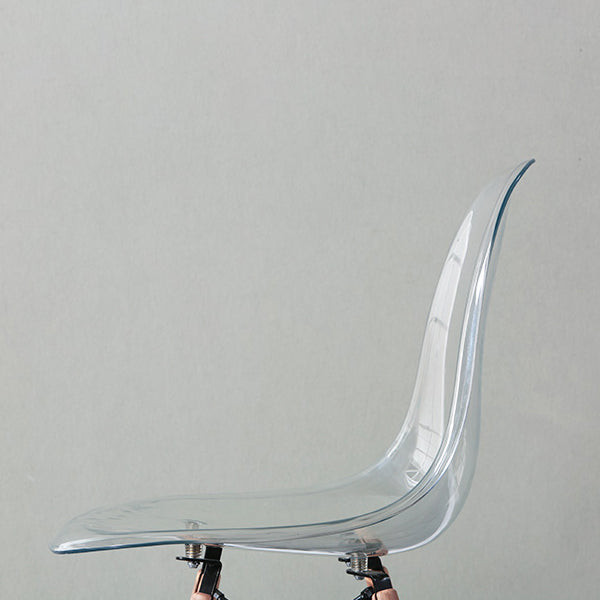 Glam Style Acrylic Side Chair Transparent Armless Dining Chairs for Home