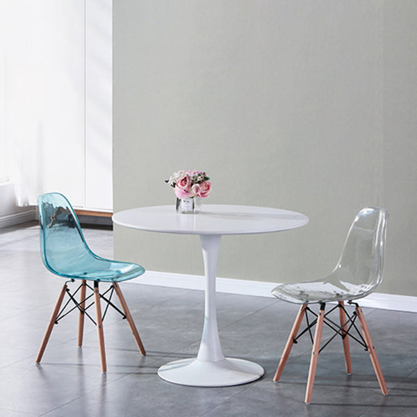 Glam Style Acrylic Side Chair Transparent Armless Dining Chairs for Home