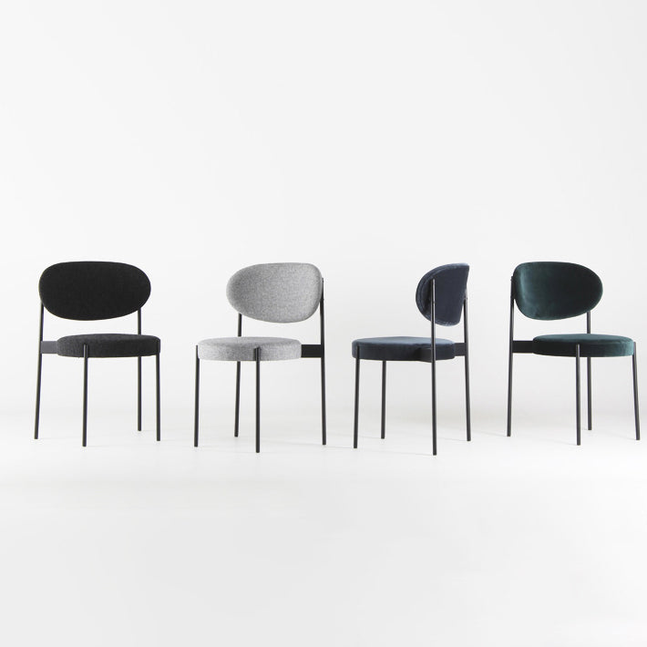 Glam Style Metal Side Chair Open Back Dining Armless Chair for Dining Room