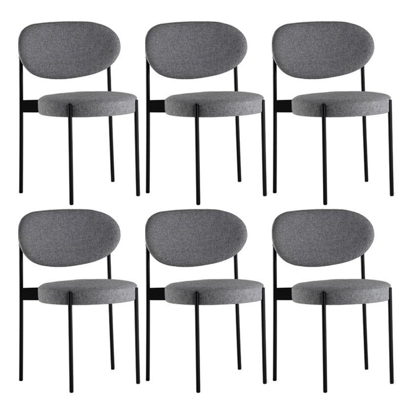 Glam Style Metal Side Chair Open Back Dining Armless Chair for Dining Room