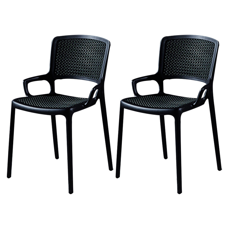 Contemporary Side Plastic Dining Room Chair Open Back Dining Side Chair for Home Use