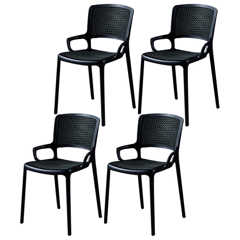 Contemporary Side Plastic Dining Room Chair Open Back Dining Side Chair for Home Use