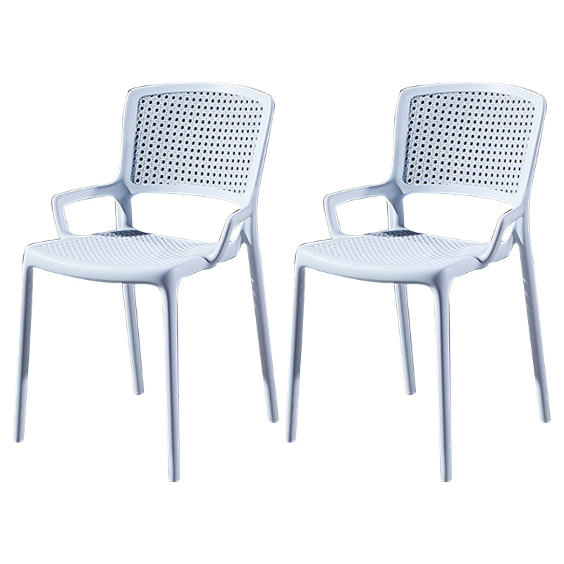 Contemporary Side Plastic Dining Room Chair Open Back Dining Side Chair for Home Use