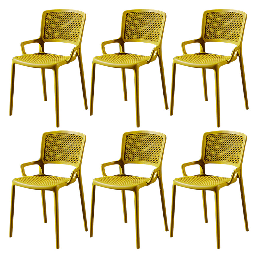 Contemporary Side Plastic Dining Room Chair Open Back Dining Side Chair for Home Use